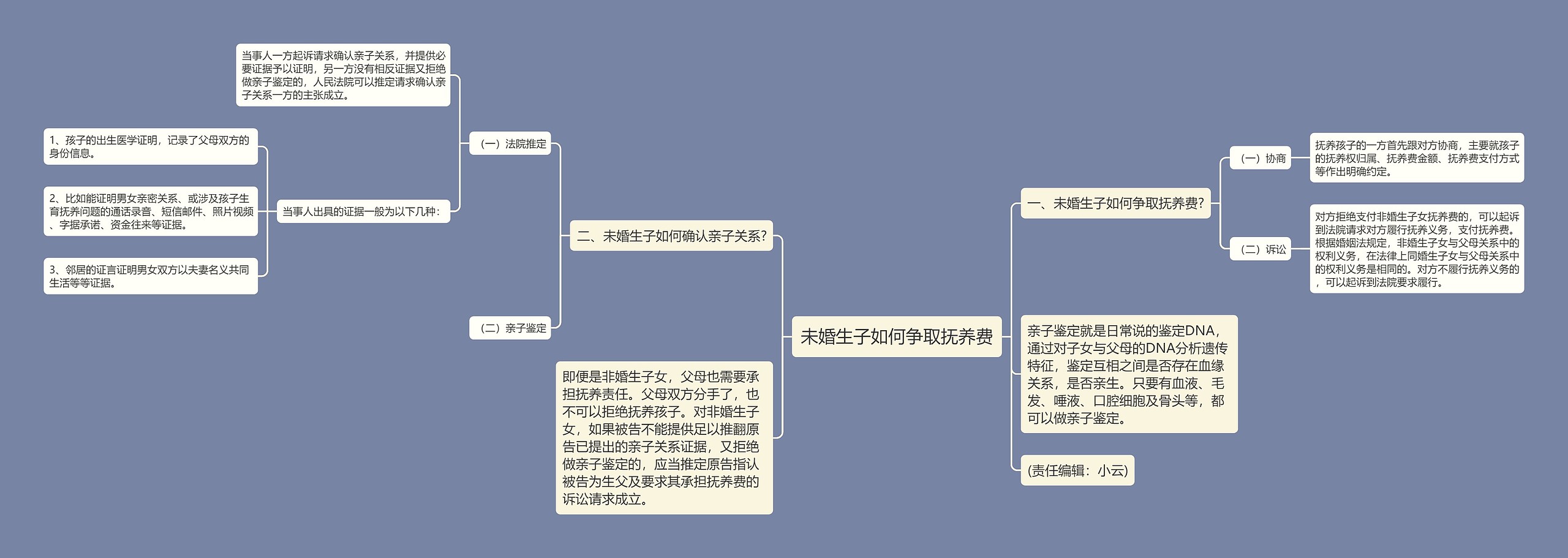 未婚生子如何争取抚养费思维导图