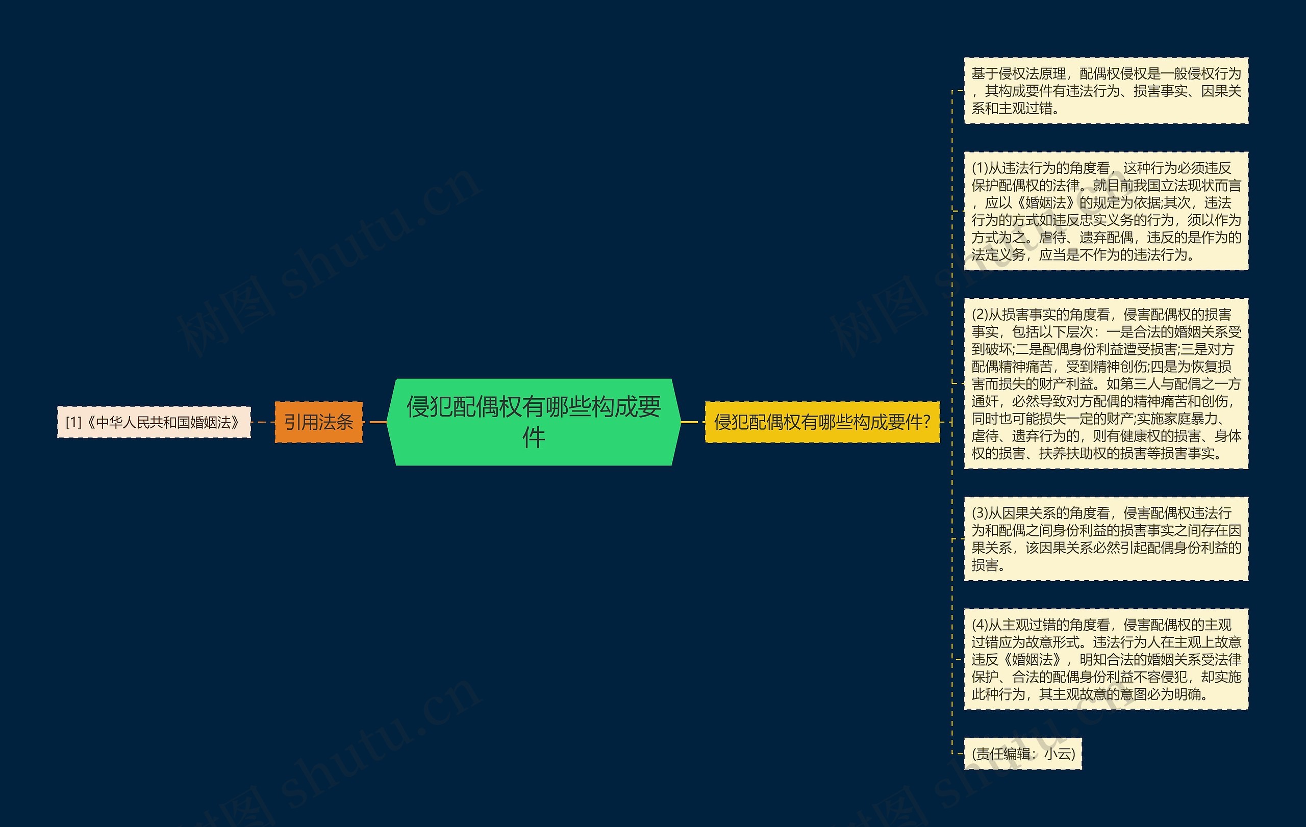 侵犯配偶权有哪些构成要件思维导图