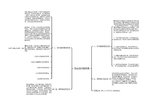 怎么给付赡养费