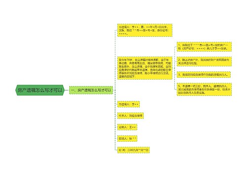 房产遗嘱怎么写才可以