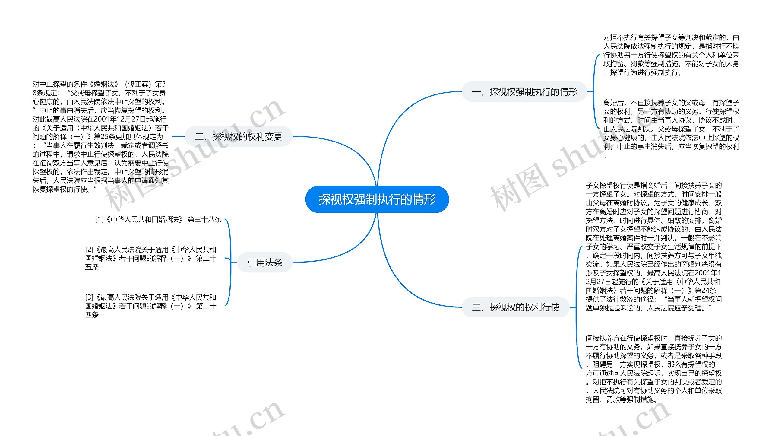 探视权强制执行的情形思维导图