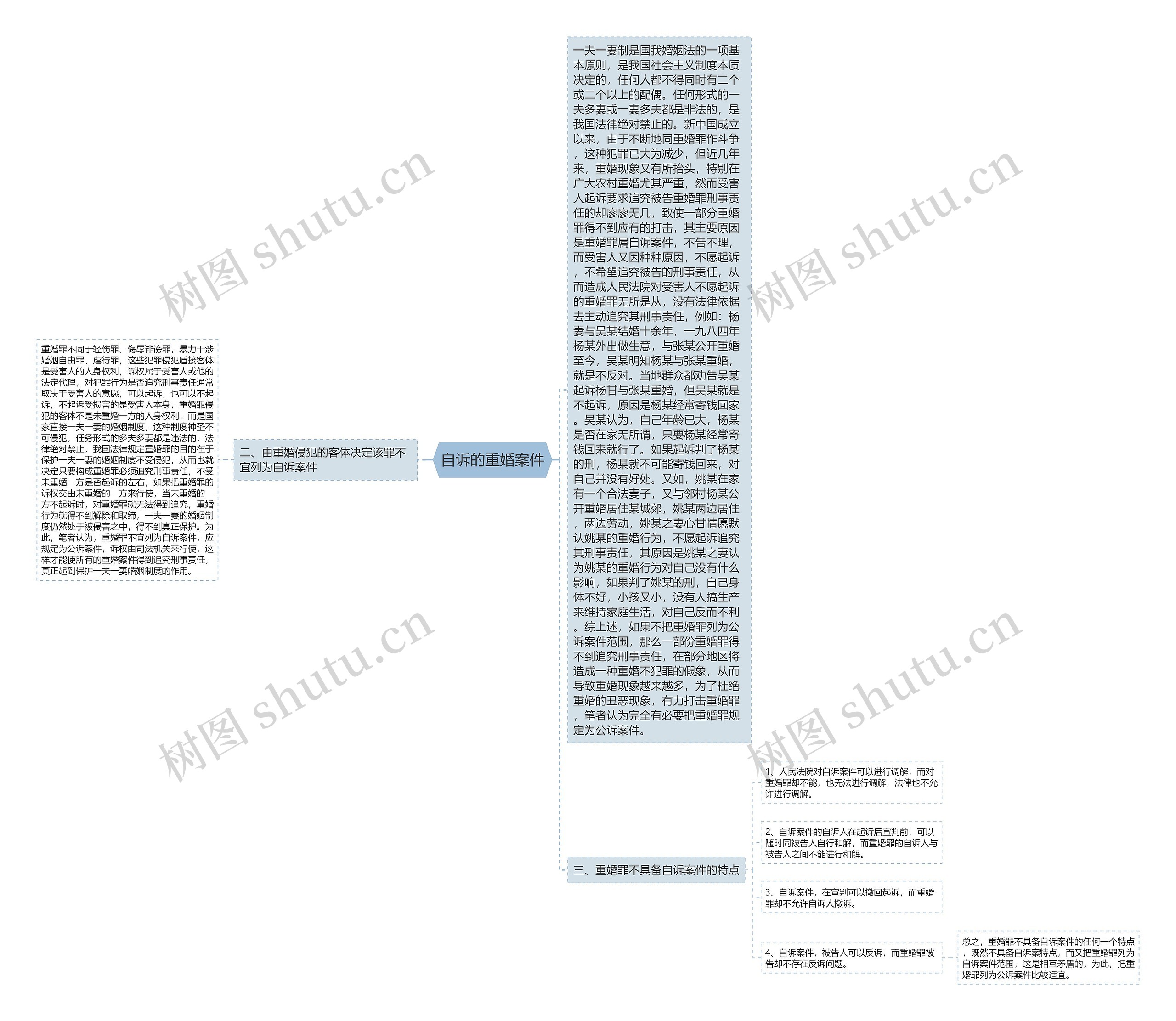 自诉的重婚案件思维导图