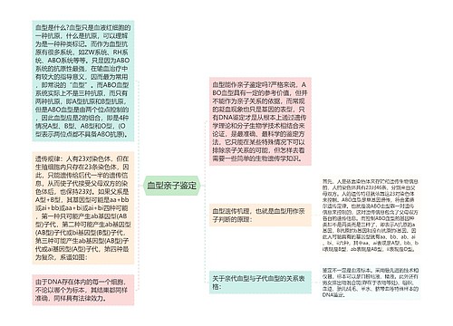 血型亲子鉴定