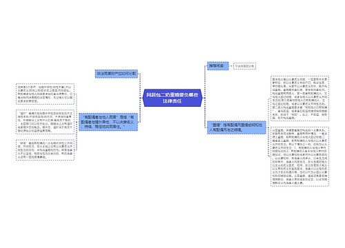 同居包二奶重婚要负哪些法律责任