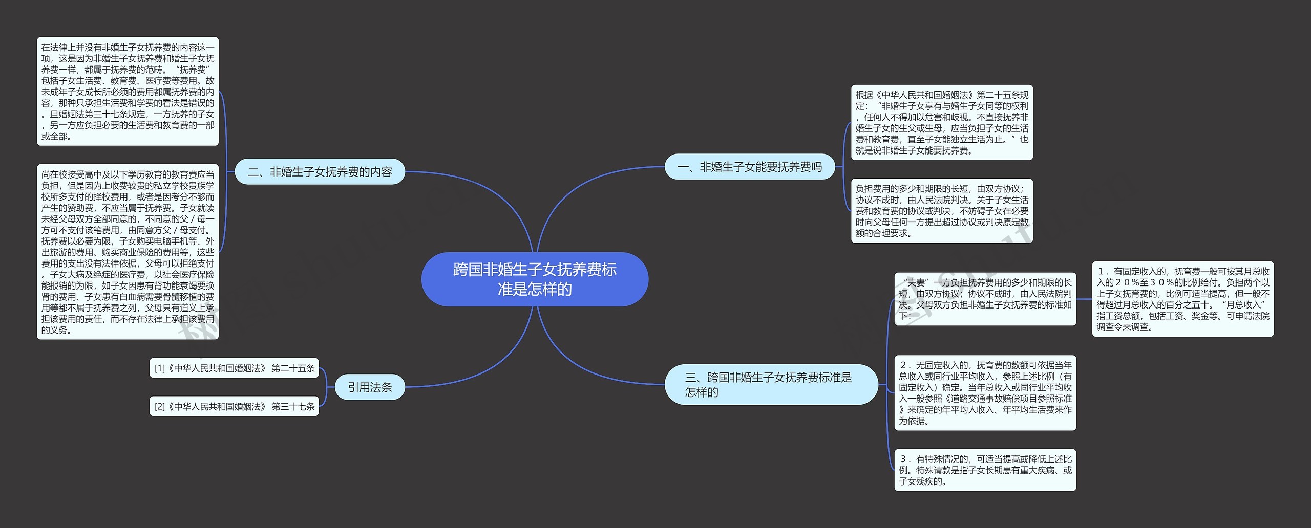 跨国非婚生子女抚养费标准是怎样的