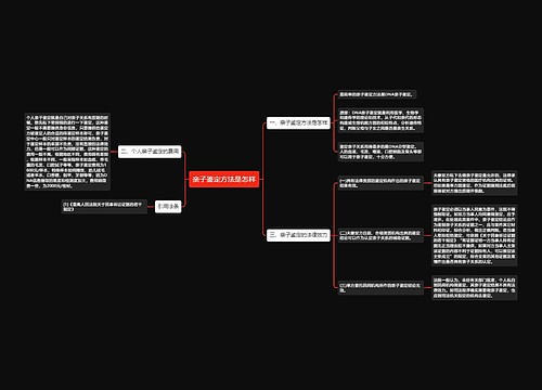 亲子鉴定方法是怎样