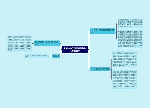 夫妻一方欠债能否强制执行共有财产