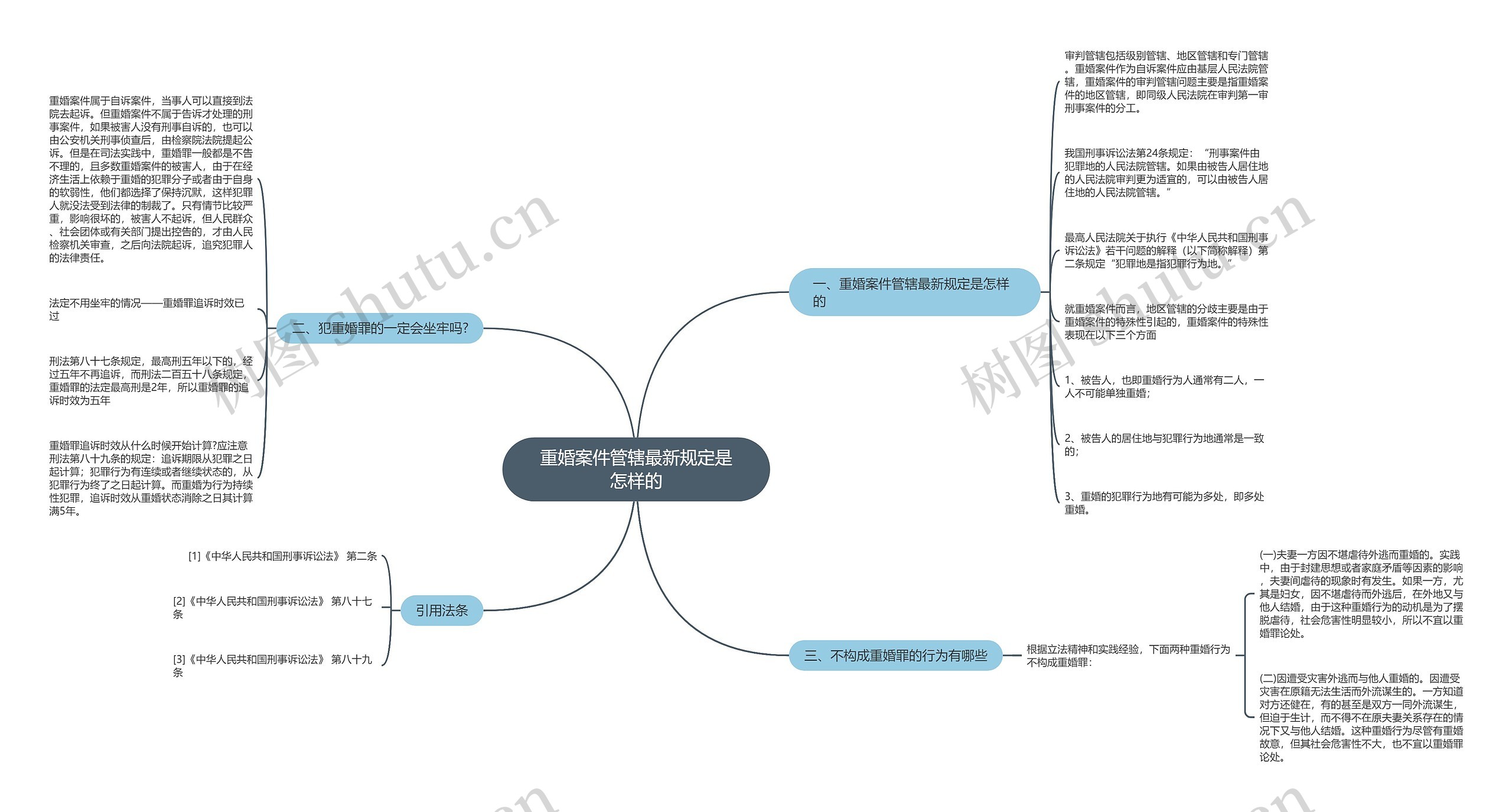 重婚案件管辖最新规定是怎样的思维导图