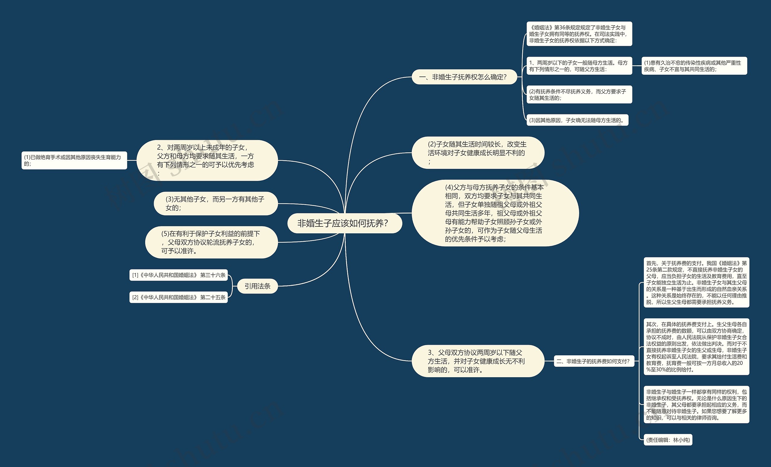 非婚生子应该如何抚养？思维导图