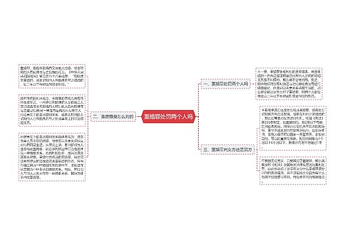 重婚罪处罚两个人吗