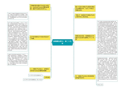 新婚姻法释义：第二十五条