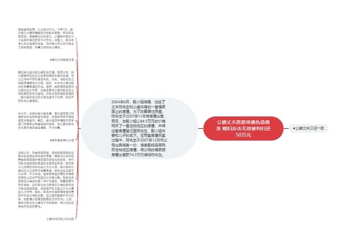 公婆丈夫恶意串通伪造借条 媳妇反击无效被判归还50万元