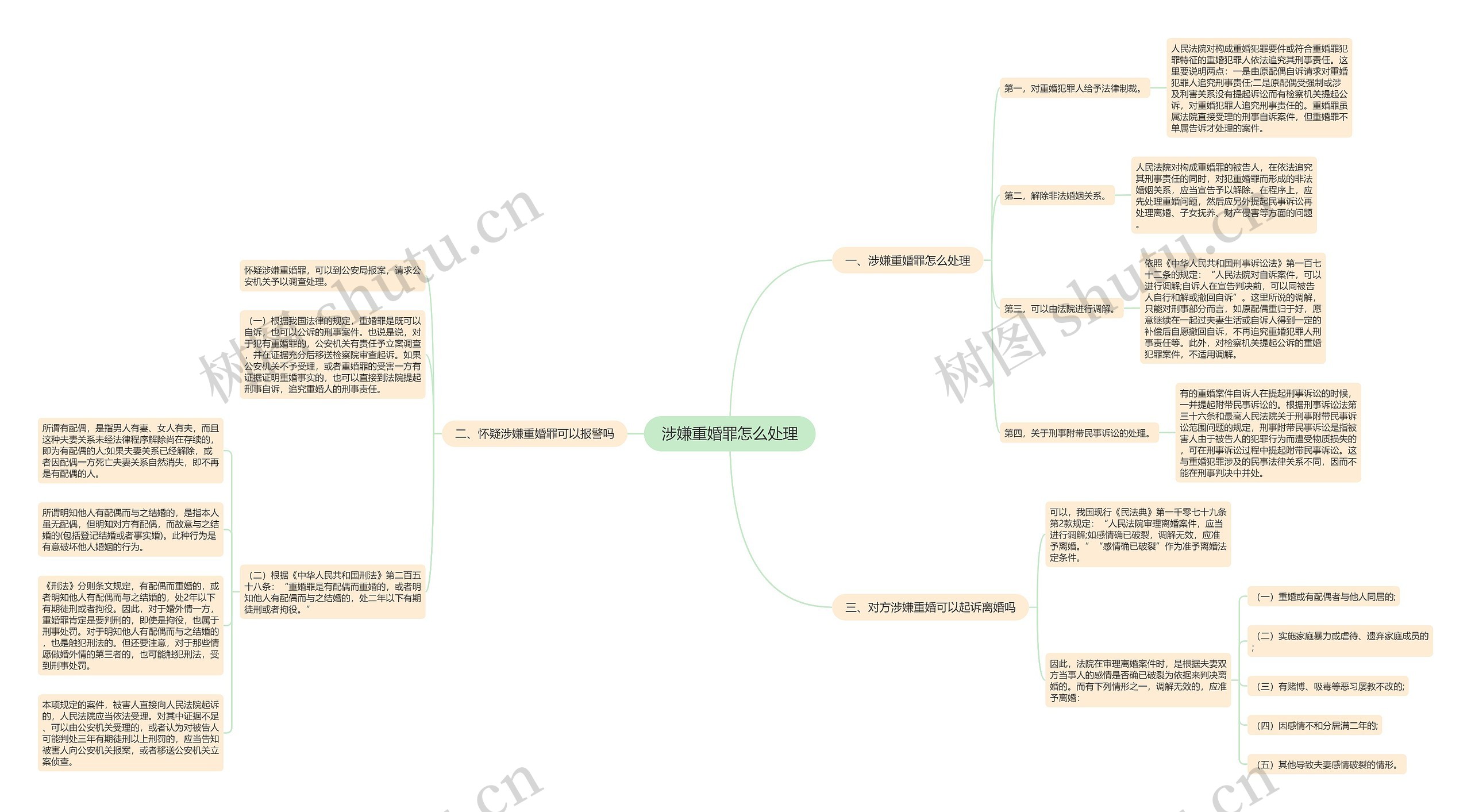 涉嫌重婚罪怎么处理思维导图