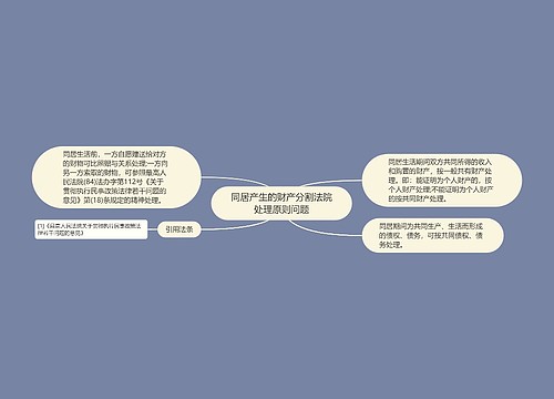 同居产生的财产分割法院处理原则问题