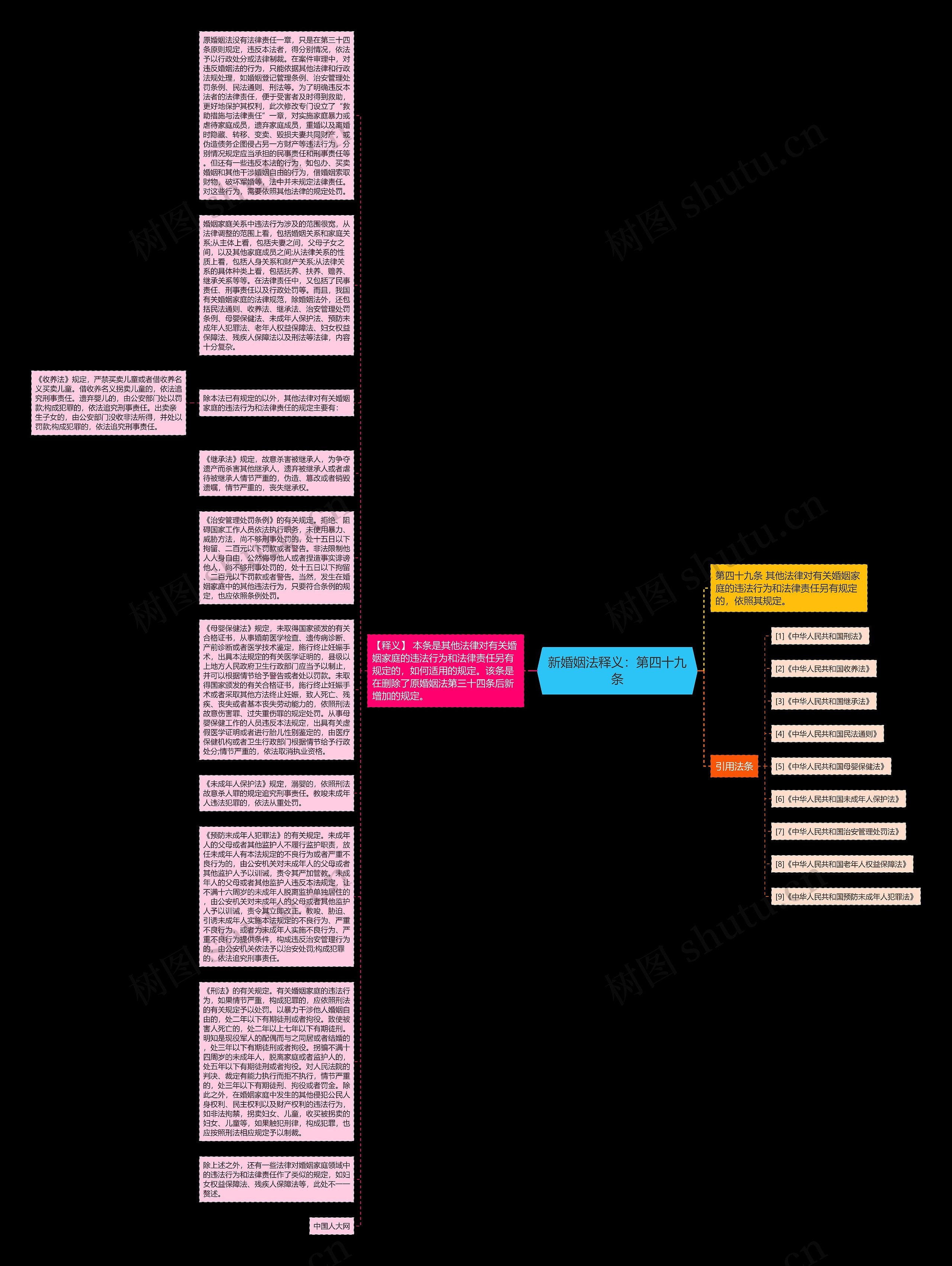 新婚姻法释义：第四十九条思维导图