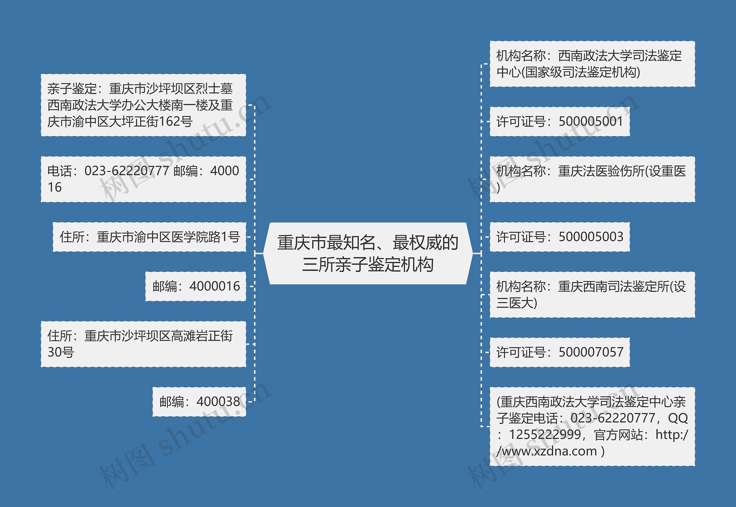 重庆市最知名、最权威的三所亲子鉴定机构