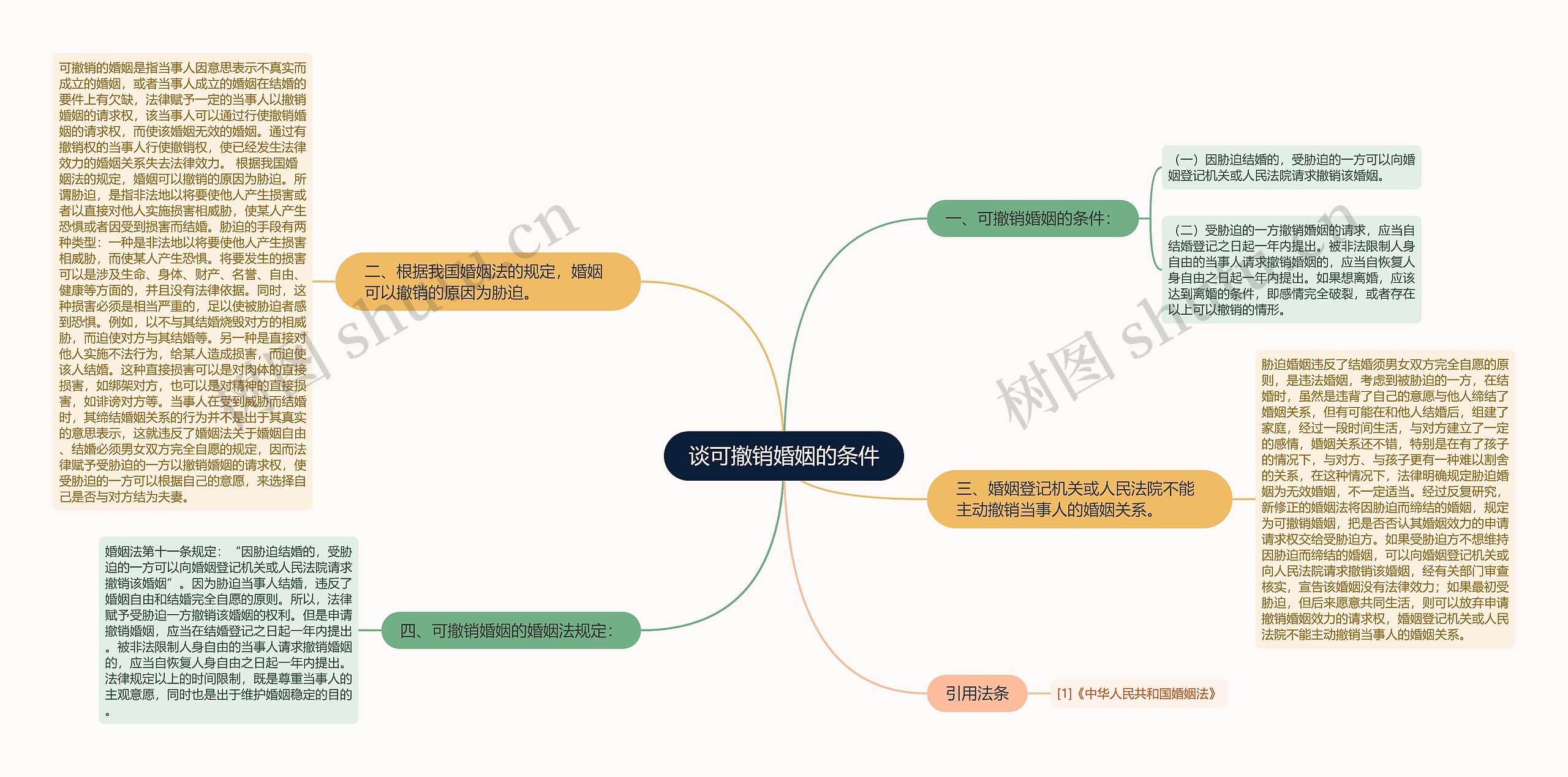 谈可撤销婚姻的条件思维导图