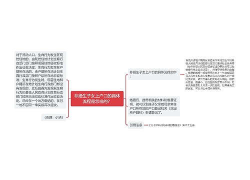 非婚生子女上户口的具体流程是怎样的？