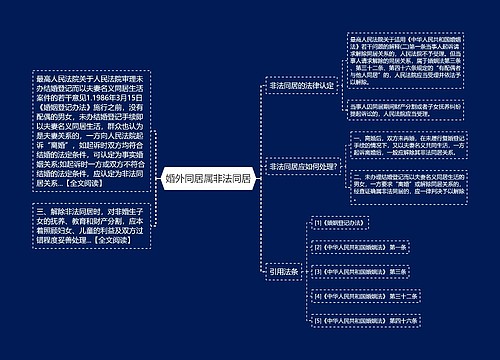 婚外同居属非法同居