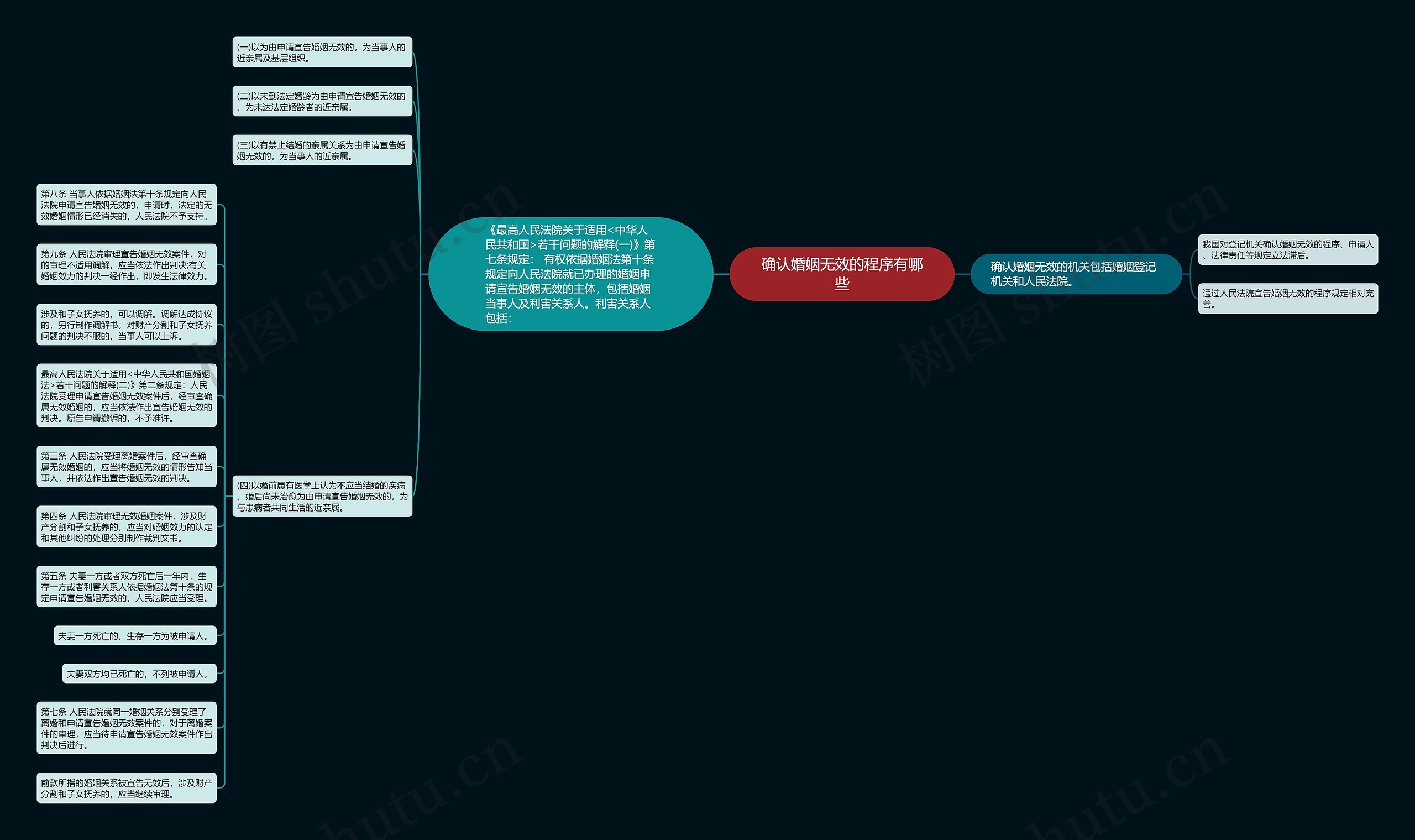 确认婚姻无效的程序有哪些思维导图