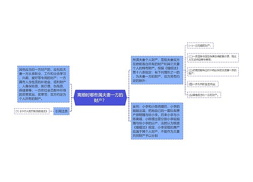 离婚时哪些属夫妻一方的财产？