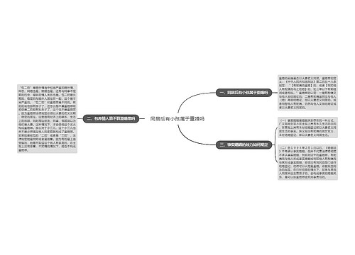 同居后有小孩属于重婚吗