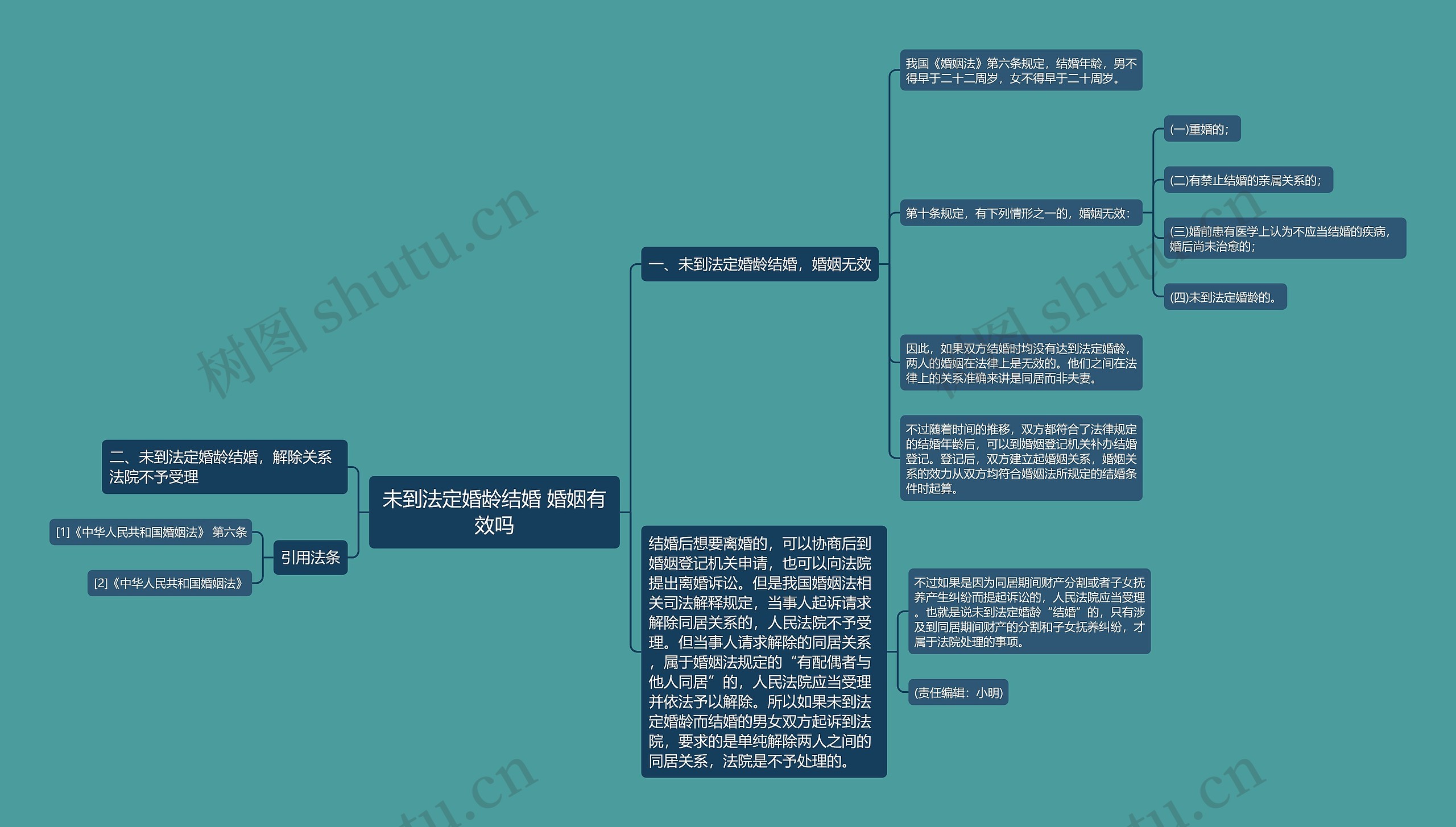 未到法定婚龄结婚 婚姻有效吗思维导图