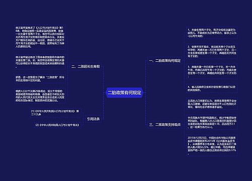 二胎政策有何规定