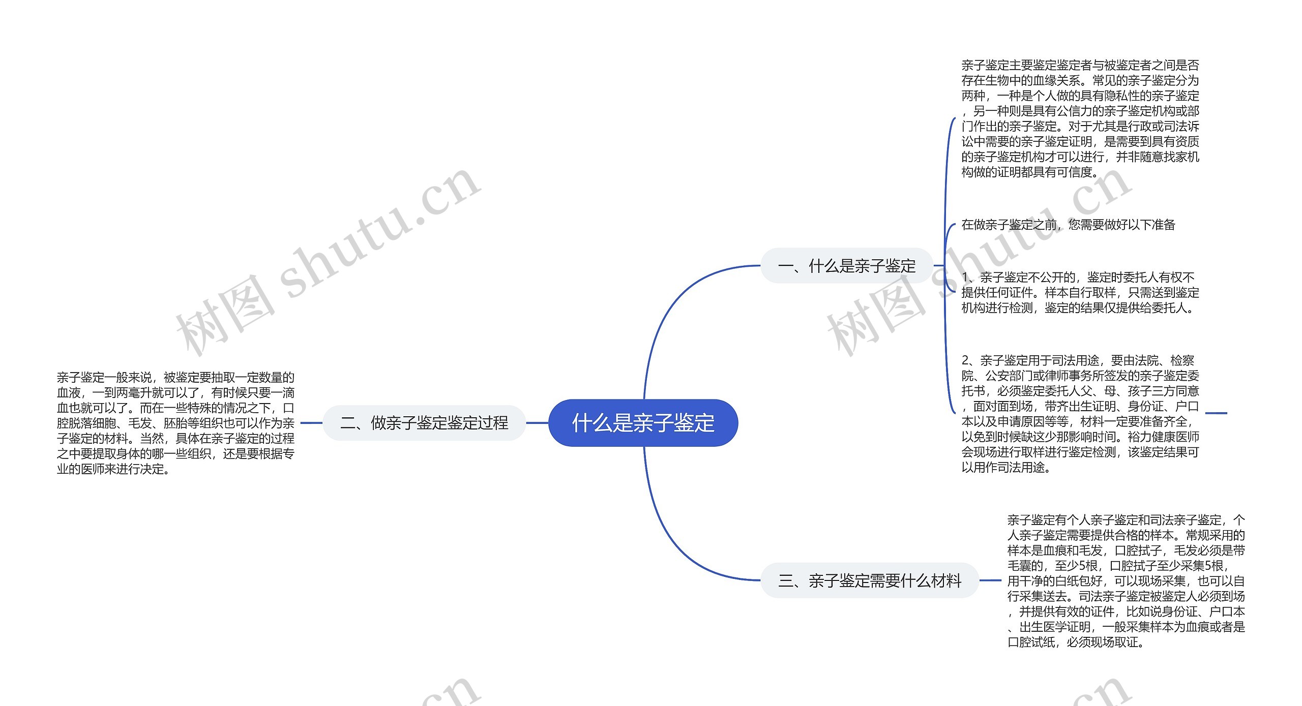 什么是亲子鉴定思维导图