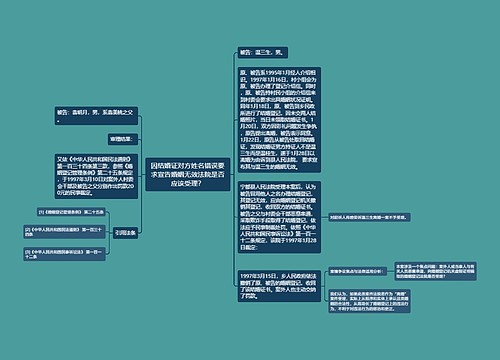 因结婚证对方姓名错误要求宣告婚姻无效法院是否应该受理？