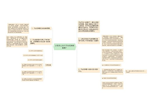 父母怎么支付子女抚养教育费？