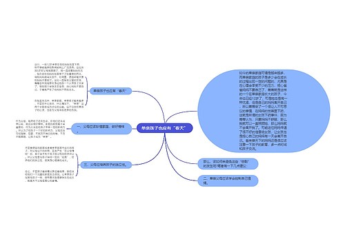单亲孩子也应有“春天”