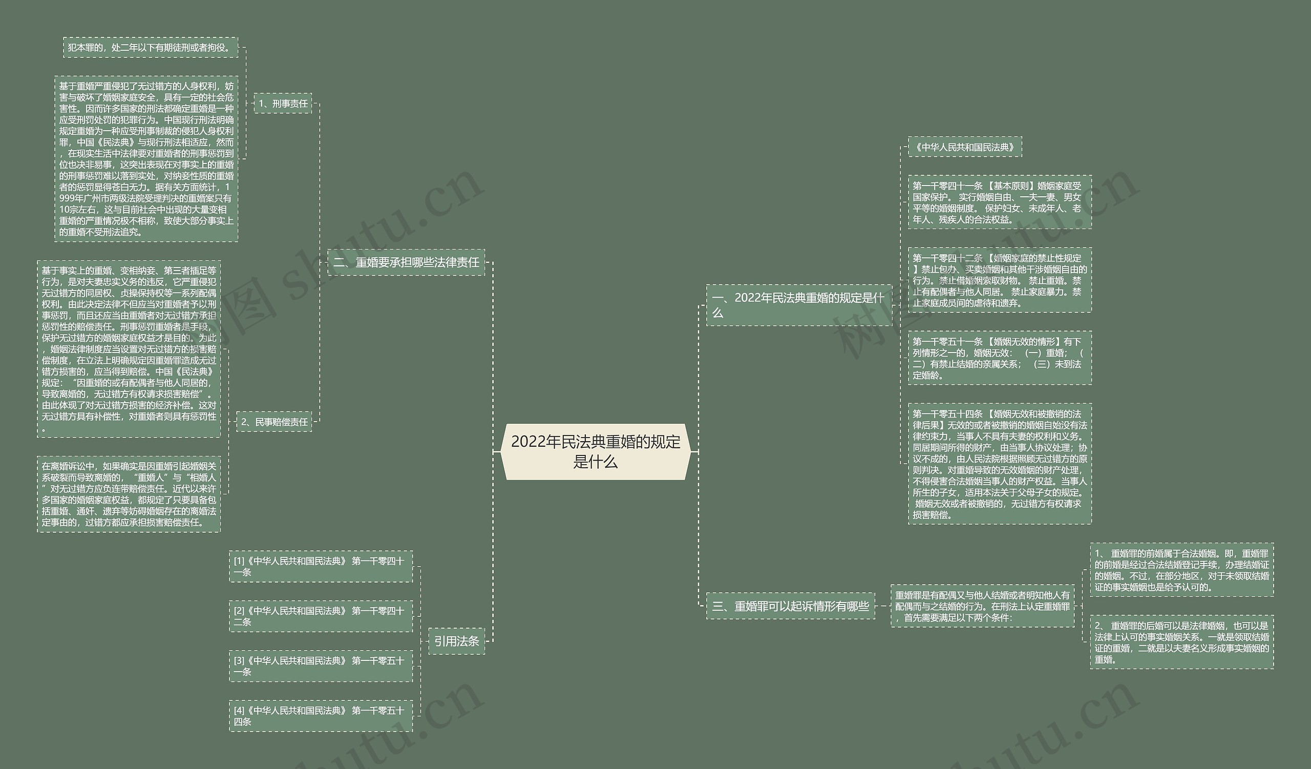 2022年民法典重婚的规定是什么思维导图