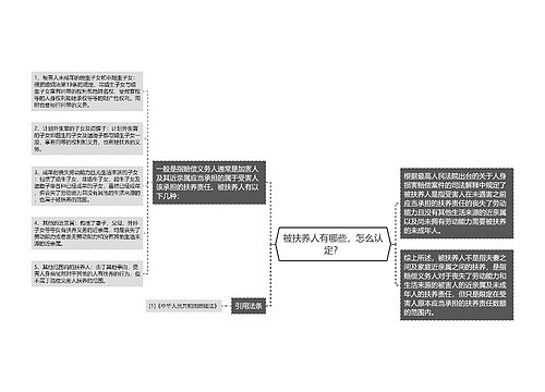 被扶养人有哪些，怎么认定？