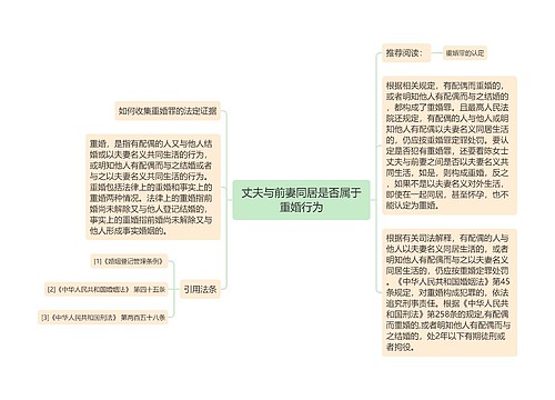 丈夫与前妻同居是否属于重婚行为