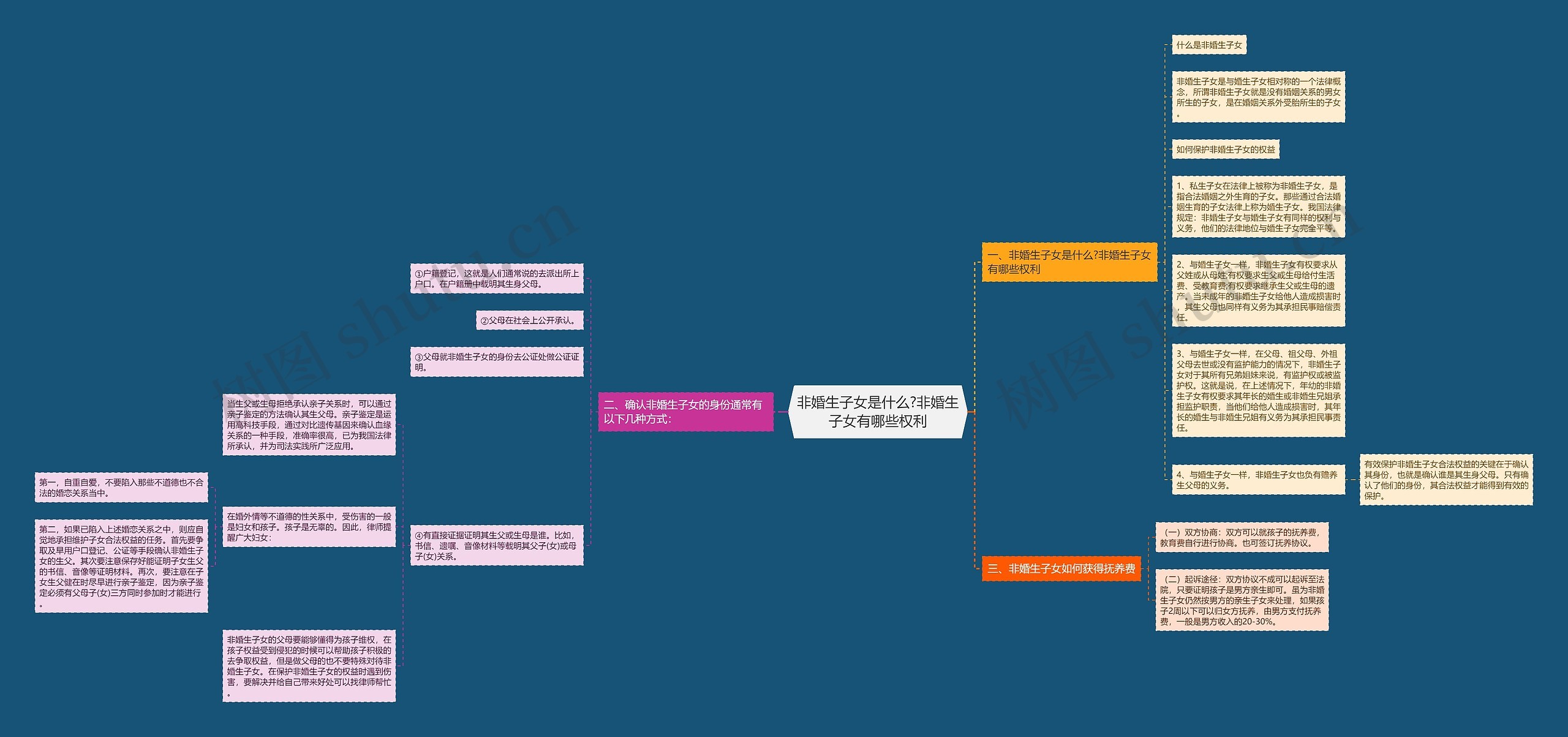 非婚生子女是什么?非婚生子女有哪些权利思维导图