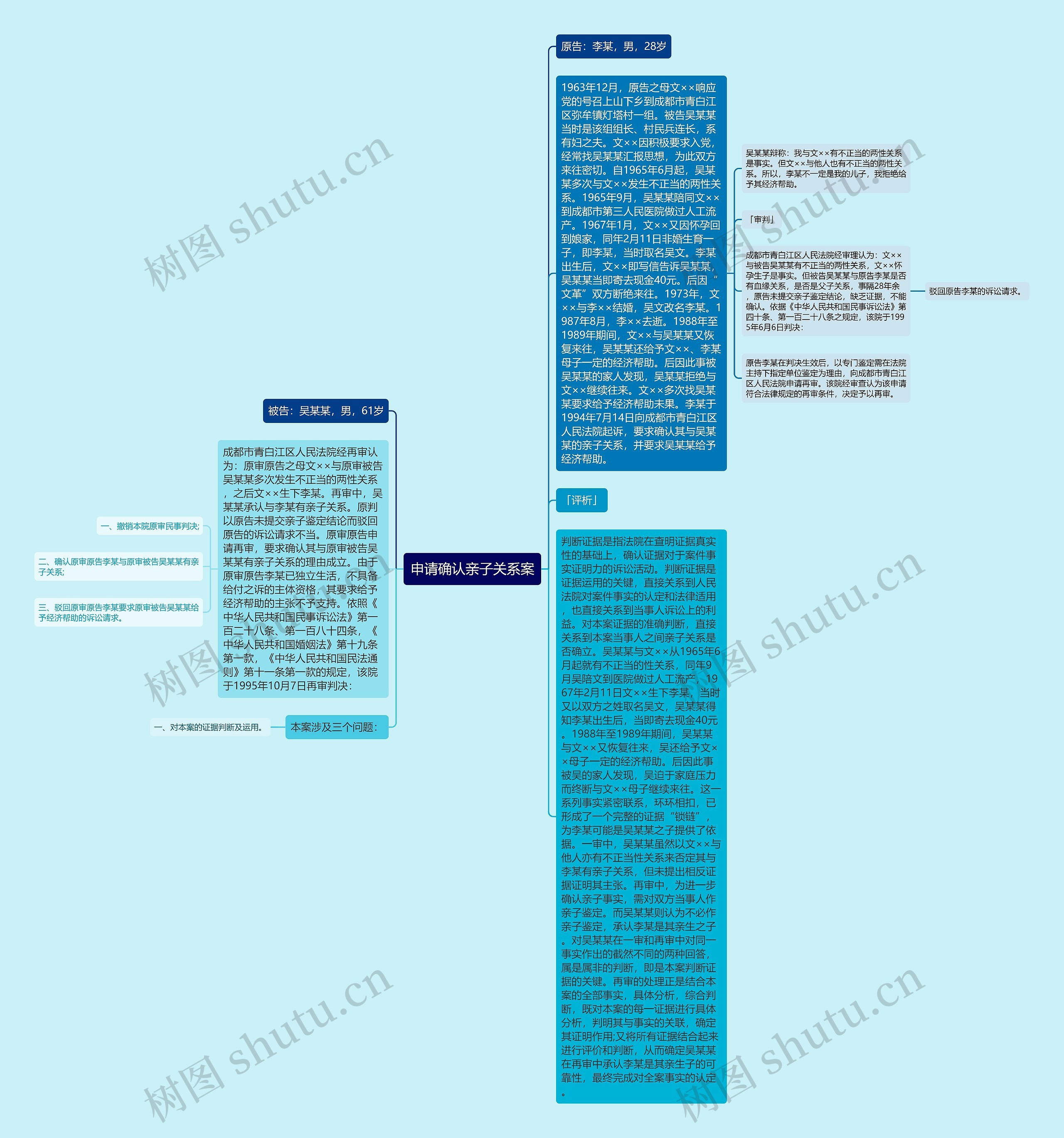 申请确认亲子关系案思维导图