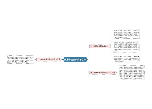 信用卡债务离婚怎么分