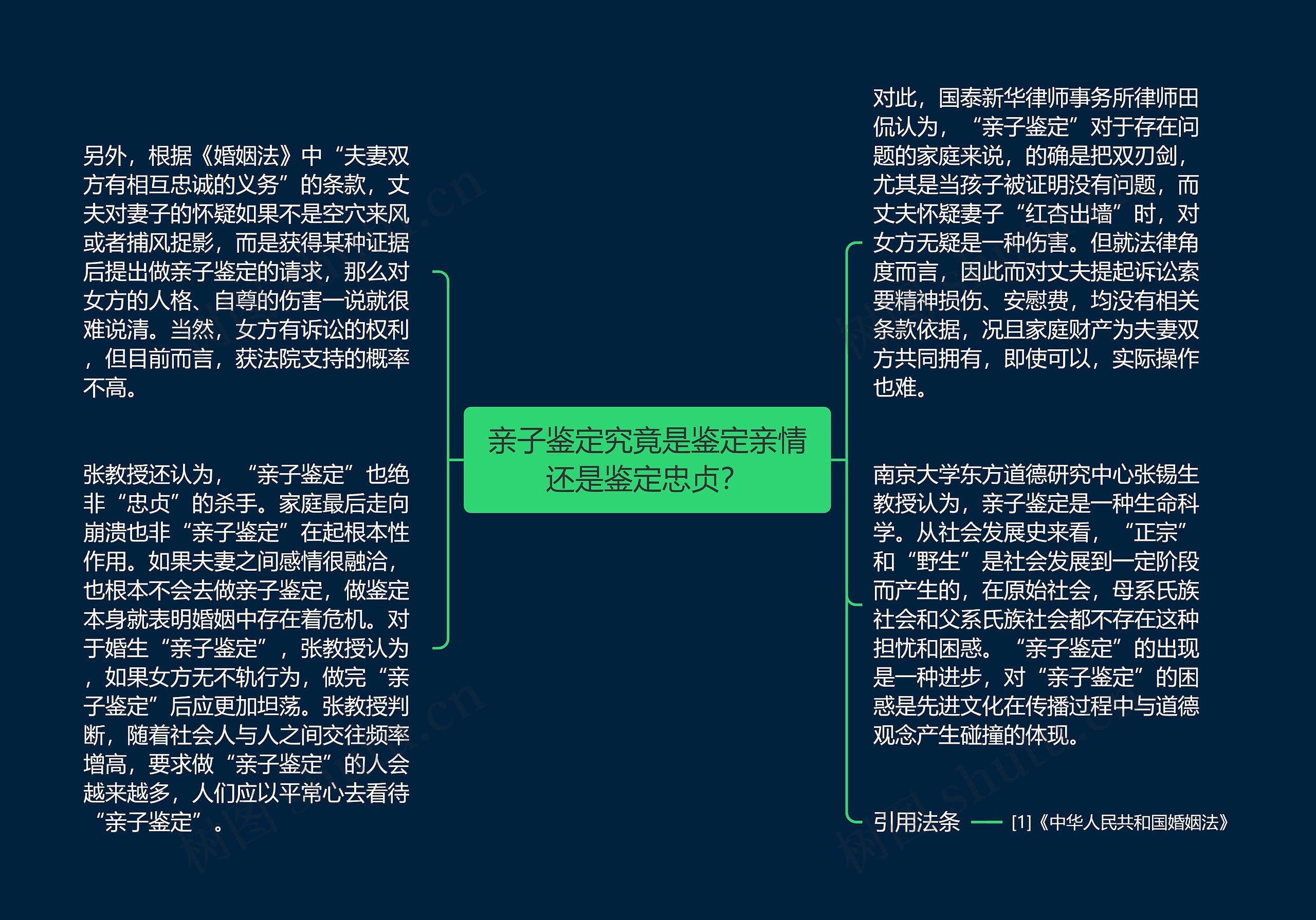 亲子鉴定究竟是鉴定亲情还是鉴定忠贞？思维导图