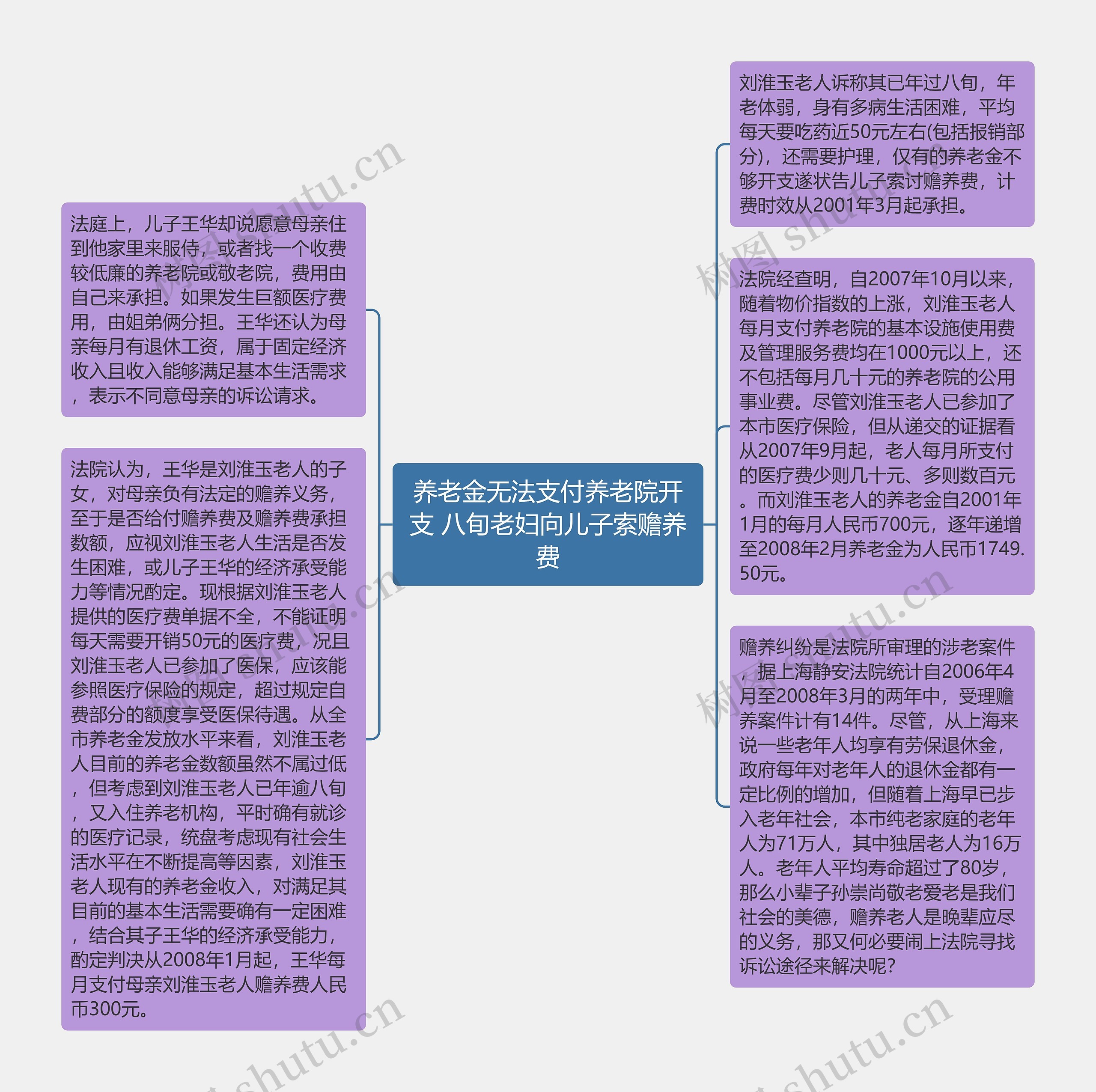 养老金无法支付养老院开支 八旬老妇向儿子索赡养费