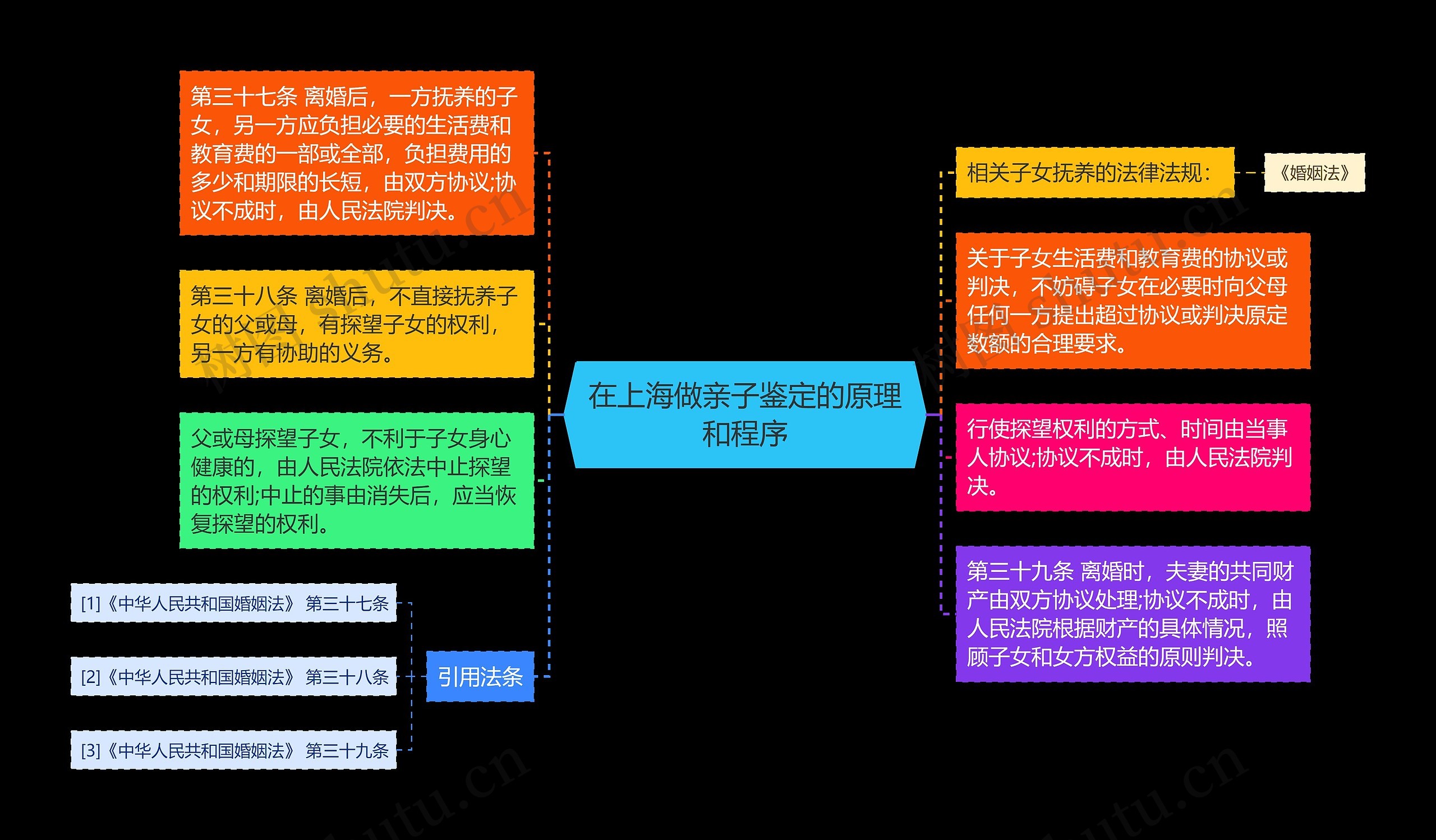 在上海做亲子鉴定的原理和程序思维导图