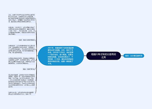 结婚六年才知老公是有妇之夫