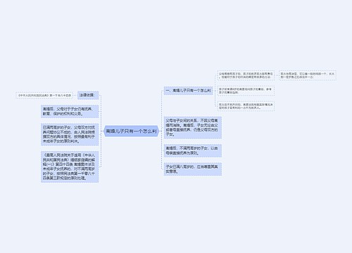 离婚儿子只有一个怎么判