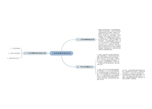 小孩抚养费有哪些标准