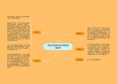 受胁迫结婚为由申请撤销婚姻吗