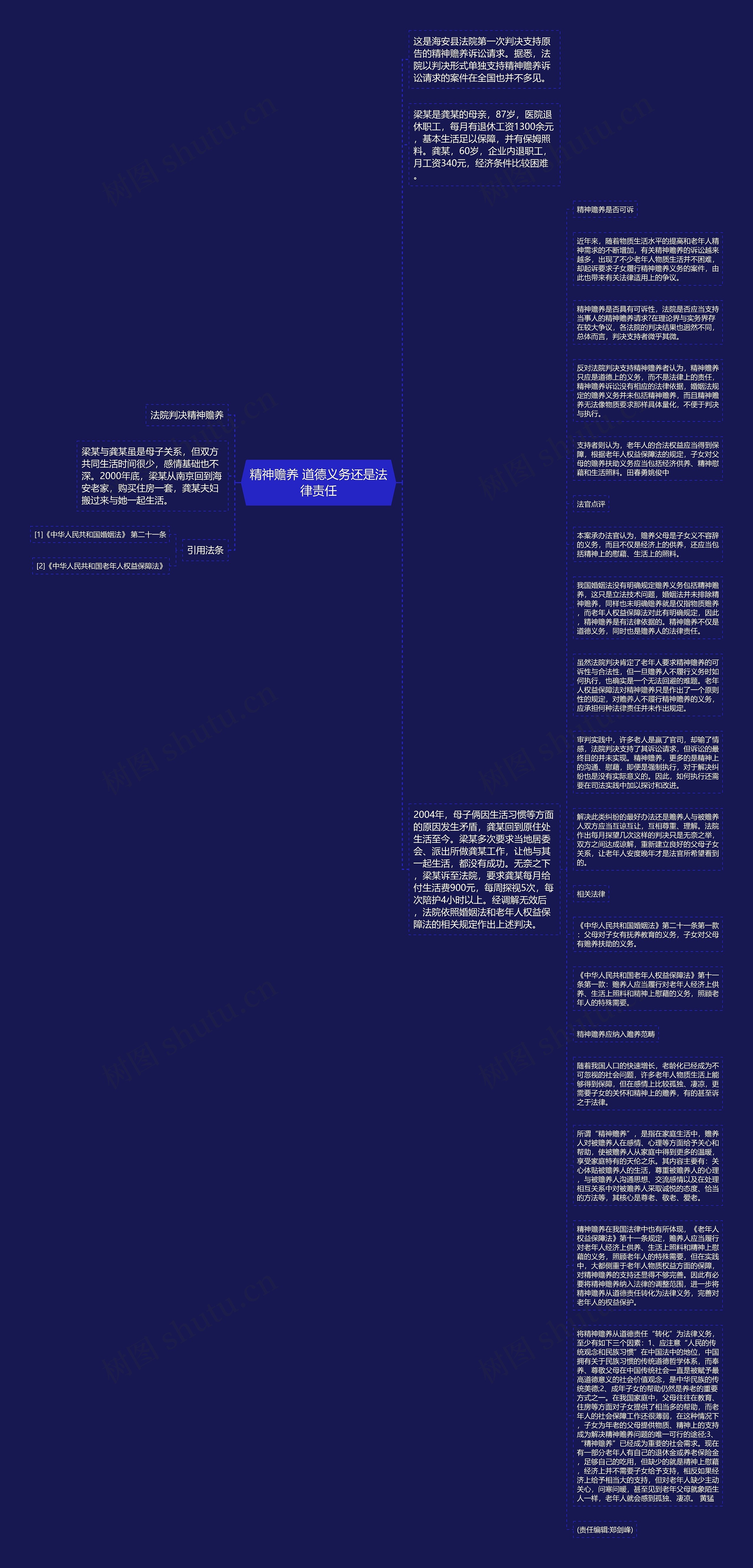 精神赡养 道德义务还是法律责任思维导图