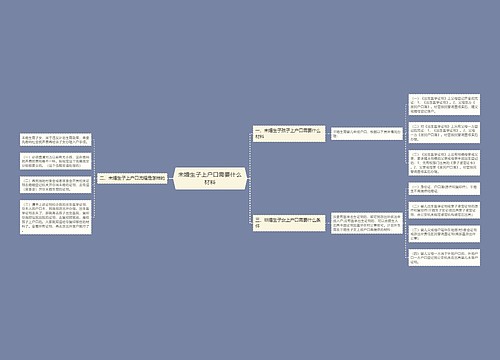 未婚生子上户口需要什么材料