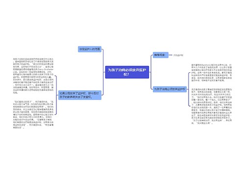 为孩子治病必须放弃监护权？