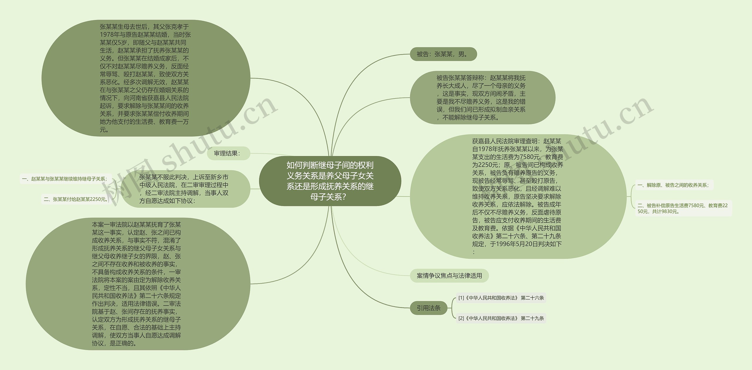 如何判断继母子间的权利义务关系是养父母子女关系还是形成抚养关系的继母子关系？思维导图