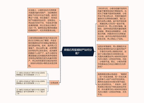 离婚后再复婚财产如何分配？